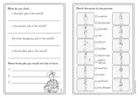 Vista previa - Manualidades / Dibujos para colorear - Jobs - cuaderno de actividades (inglés) - página 3