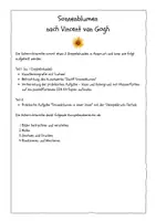 Vorschau - Unterrichtsreihen - Kunstprojekt Sonnenblumen nach Vincent van Gogh - Stempeldruck - Seite 1