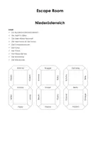 Vorschau - Arbeitsblätter - Escape Room zum Bundesland Niederösterreich - Deckblatt
