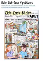 Vorschau - Mal- und Bastelvorlagen - Zickzack Kippbilder Anleitung / Agamographen + Blanko - Seite 1