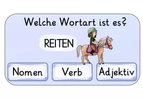 Vorschau - Fördermaterial/Inklusion - interaktive PDF Wortarten (Verben, Nomen und Adjektive) - Seite 2