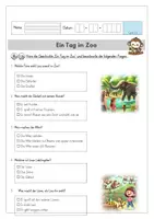 Vorschau - Arbeitsblätter - Ein Tag im Zoo - Hörverstehen - Seite 3
