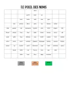 Aperçu - Apprentissages en autonomie - Les pixels des noms - Page 1