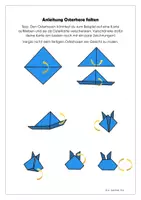 Vorschau - Mal- und Bastelvorlagen - Faltanleitung (Oster-) Hase Origami - Seite 1