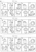Vorschau - Arbeitsblätter - Herbst Rechnen, Zählen, Schneiden, Kleben 1.Klasse Mathe, Mengen ZR 10 - Seite 3