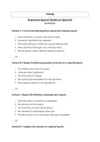 Vorschau - Arbeitsblätter - Klassenarbeit - Reported Speech (Indirect Speech) - Seite 3