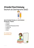 Vorschau - Arbeitsblätter - Sprachstandseinschätzung DaZ: Standortbestimmung Grammatik - Deckblatt