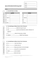 Vorschau - Arbeitsblätter - Sprachstandseinschätzung DaZ: Standortbestimmung Grammatik - Seite 1