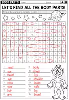 Vista previa - Hojas de trabajo - BODY PARTS - Word Search (2 Worksheets) - página 3