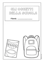 Vorschau - Arbeitsblätter - "Gli oggetti della scuola", Schulsachen auf Italienisch - Deckblatt