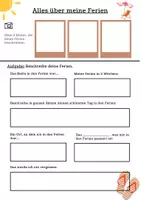 Vorschau - Arbeitsblätter - Ferien Arbeitsblatt - Deckblatt