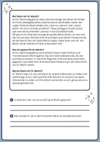 Vorschau - Arbeitsblätter - 🕯️🏮 ,,St. Martin" Lesetext mit Fragen + Lösungen 🧥 (Leseverstehen, Leseverständnis, Textverständnis) - Seite 2