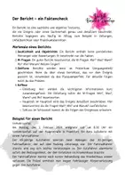 Vorschau - Merkblätter - Der Bericht - Faktencheck zur Textsorte Bericht - Deckblatt