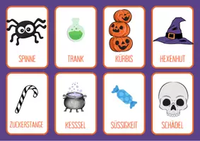 Vorschau - Bildkarten - Halloween: Bildkarten - Deckblatt
