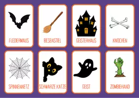 Vorschau - Bildkarten - Halloween: Bildkarten - Seite 1