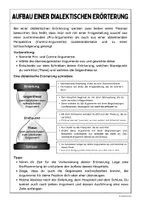 Vorschau - Präsentationen/Tafelbilder - Der Aufbau einer dialektischen Erörterung (Sanduhrprinzip) - Seite 1