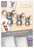 Vorschau - Stationenlernen - Klettmappe | Groß, mittel oder klein | Level 3 + 4 - Deckblatt
