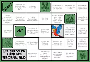 Vorschau - Arbeitsblätter - REGENWALD - Plauderbrettspiel - Seite 1
