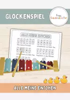 Vorschau - Arbeitsblätter - Kinderlied für Glockenspiel | Alle meine Entchen - Deckblatt