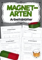 Vorschau - Arbeitsblätter - Magnetarten Arbeitsblätter - Deckblatt