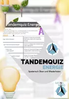 Vorschau - Arbeitsblätter - Tandemquiz Energie - 7./8. Klasse - kooperatives Üben - Deckblatt