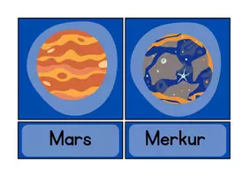 Vorschau - Bildkarten - Planeten - Wort- und Bildkarten - Seite 1