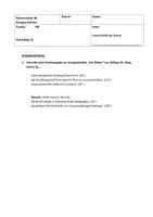 Vorschau - Klassenarbeiten - Klassenarbeit: Inhaltsangabe zu „Der Retter" von W. M. Harg - Deckblatt
