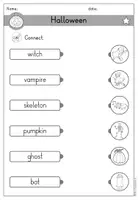 Vorschau - Arbeitsblätter - Halloween Arbeitsblatt Wortschatz differenziert - Englisch - Seite 2