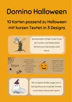 Vorschau - Stationenlernen - Domino Halloween / Lesen / Lesedomino - Deckblatt