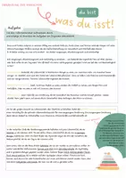 Vorschau - Arbeitsblätter - Du bist, was du isst! Lesetext und Arbeitsblatt - Deckblatt