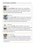 Vorschau - Arbeitsblätter - Französisch: Lesetext /Leseverstehen. Je m'appelle. - Deckblatt