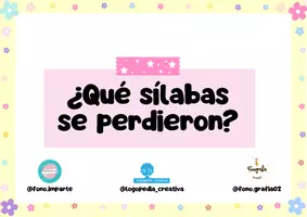 Vista previa - Hojas de trabajo - ¿Qué sílabas se perdieron? - página 1