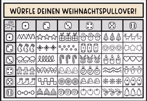 Vorschau - Mal- und Bastelvorlagen - Weihnachtspullover / Ugly Christmas Sweater würfeln, Kunst, Weihnachten - Seite 2