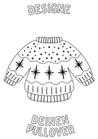 Vorschau - Arbeitsblätter - Weihnachtspulli Winterpulli Ugly Sweater Pullover Winter Ausmalbilder selbst designen ausmalen - Seite 2