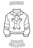 Vorschau - Arbeitsblätter - Weihnachtspulli Winterpulli Ugly Sweater Pullover Winter Ausmalbilder selbst designen ausmalen - Seite 3
