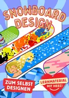 Vorschau - Arbeitsblätter - Snowboard Winter Ausmalbilder designen Kunst ausmalen - Deckblatt