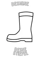 Vorschau - Arbeitsblätter - Gummistiefel Kunst Gummi Stiefel Winter Ausmalbilder selbst designen ausmalen - Seite 3