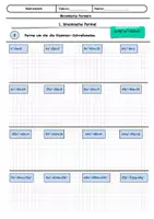 Vorschau - Arbeitsblätter - Zweite (2.) binomische Formel Arbeitsblatt Übung - Seite 1