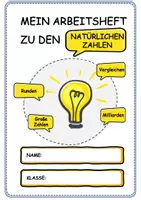 Vorschau - Arbeitsblätter - Arbeitsheft: Natürliche Zahlen mit Lösungen (Runden, große Zahlen) - Seite 1