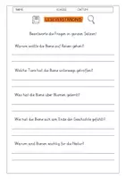 Vorschau - Arbeitsblätter - Leseverständnis 3. Klasse "Die Reise der kleinen Biene" - Seite 1