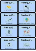 Vorschau - Arbeitsblätter - Stand up, if … Kennenlernspiel Englisch - Seite 1