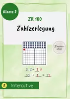 Vorschau - Arbeitsblätter - Materialpaket - Zahlzerlegung im Hunderterfeld | Mathematik Klasse 2 - Seite 1