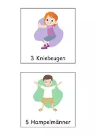 Vorschau - Bildkarten - Bewegungspause - Würfel mit Einstecktaschen - Seite 1