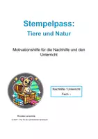Vorschau - Anderer Materialtyp - Stempelpass: Tiere und Natur - Motivationshilfe - Deckblatt