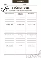 Vorschau - Spiele - 3 Wörter Spiel: HALLOWEEN - Seite 1