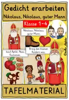 Vorschau - Poster - Nikolausgedicht erarbeiten Klasse 1-4 TAFELMATERIAL - Deckblatt