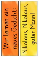 Vorschau - Poster - Nikolausgedicht erarbeiten Klasse 1-4 TAFELMATERIAL - Seite 1