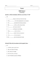 Vorschau - Arbeitsblätter - Grammar - Will-Future - Tenses - Übungsmaterial oder Klassenarbeit - Seite 1
