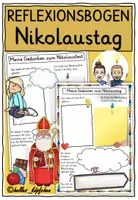 Vorschau - Arbeitsblätter - Nikolaus Grundschule / Nikolaustag Reflexionsbogen - Deckblatt