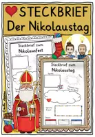 Vorschau - Arbeitsblätter - Nikolaus Grundschule / Nikolaustag Kirchenjahr Steckbrief - Deckblatt